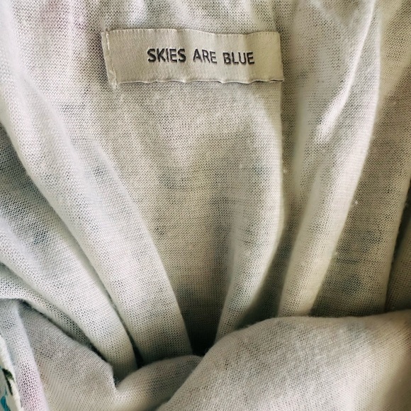 Skies Are Blue Floral Midi Dress - White and Blue - Picture 5 of 5